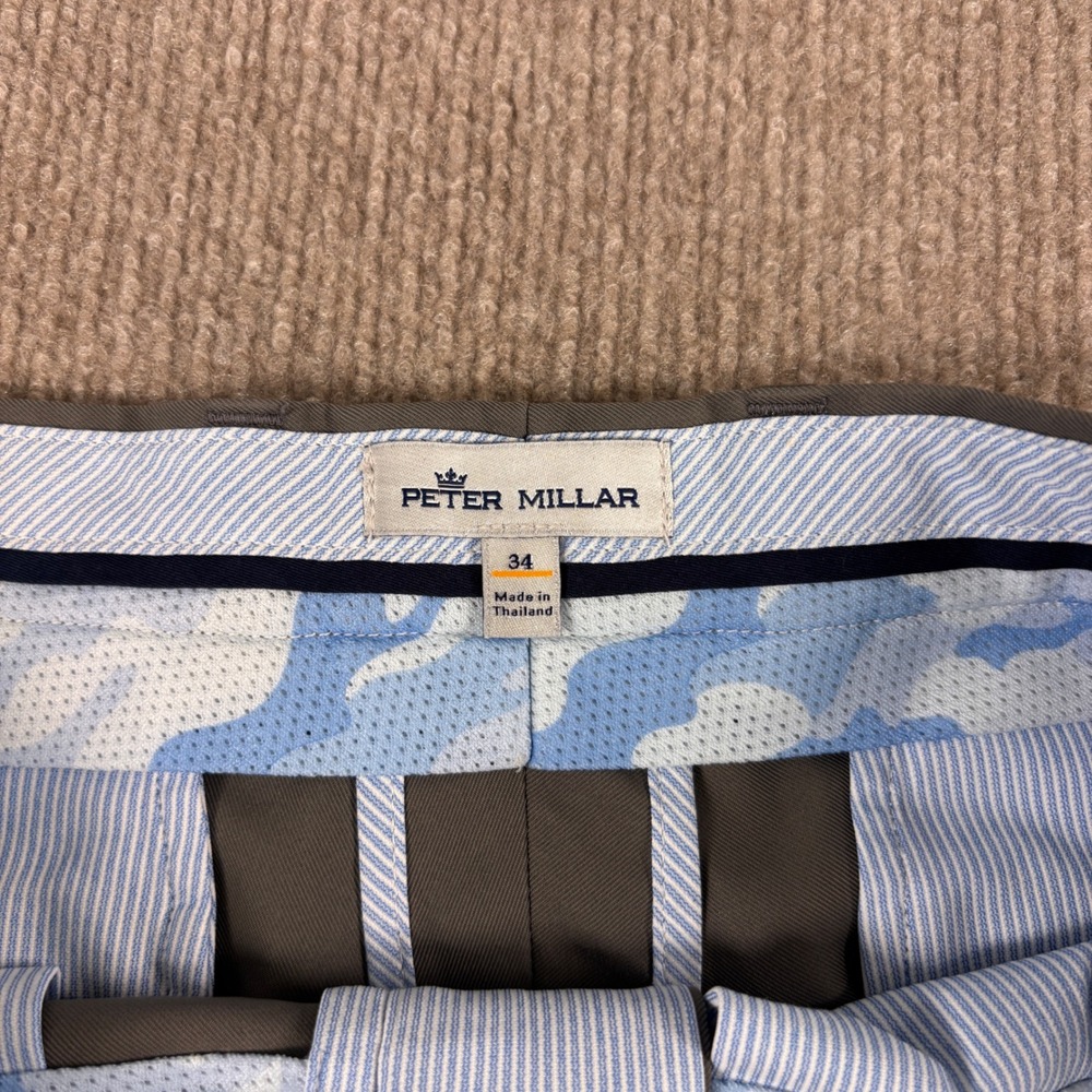 Peter Millar Drak Gray Salem Performance Shorts Men's Size 34 ME0EB82 - Picture 3 of 7